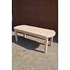 Massief eiken eettafel whitewash