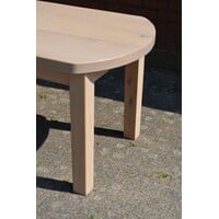 thumb-Massief eiken eettafel whitewash met afgeronde hoeken-3