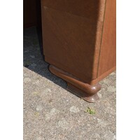 thumb-Retro eiken fineer schrijfbureau jaren 50-7