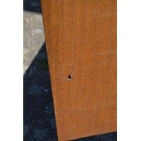 thumb-Retro eiken fineer schrijfbureau jaren 50-9