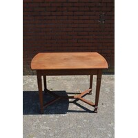 thumb-Antieke Art Deco eiken eettafel uit de jaren 20-3