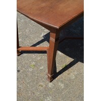 thumb-Antieke Art Deco eiken eettafel uit de jaren 20-8