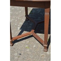 thumb-Antieke Art Deco eiken eettafel uit de jaren 20-9