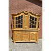 LoodsVol, Tweedehands Tweedelige massief eiken buffetkast met glas en laden