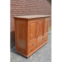 thumb-Asymmetrisch teakhouten dressoir met laden en deuren-3