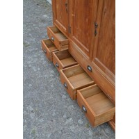 thumb-Asymmetrisch teakhouten dressoir met laden en deuren-8