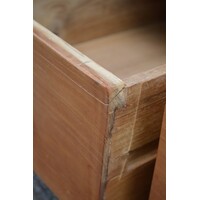 thumb-Asymmetrisch teakhouten dressoir met laden en deuren-9