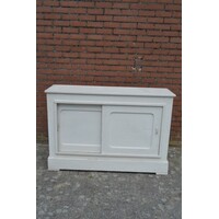 thumb-Antiek geschilderd grenen dressoir met schuifdeuren-2