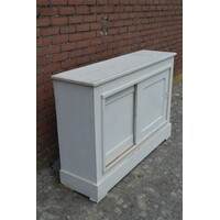 thumb-Antiek geschilderd grenen dressoir met schuifdeuren-3