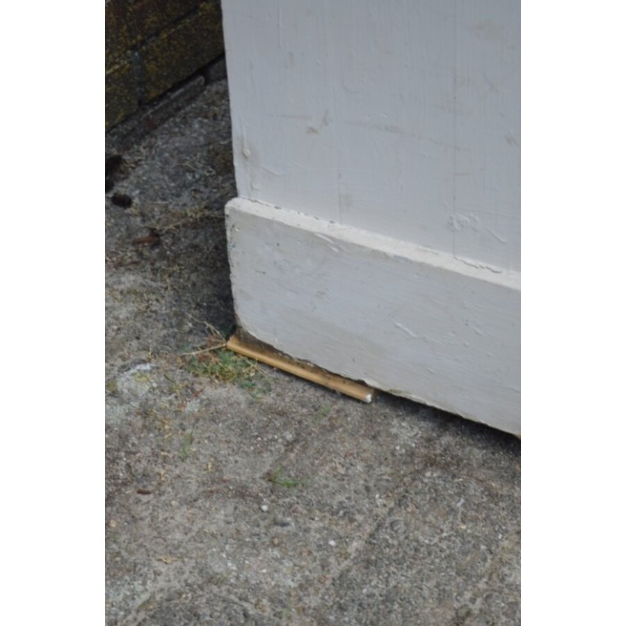 Antiek geschilderd grenen dressoir met schuifdeuren-4