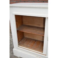 thumb-Antiek geschilderd grenen dressoir met schuifdeuren-5
