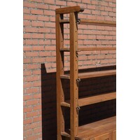thumb-Vintage massief eiken kaaskast met laden en deuren-5