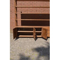 thumb-Vintage massief eiken kaaskast met laden en deuren-6