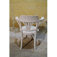 thumb-Echte Thonet armstoel met korte korenschoof rugleuning-4