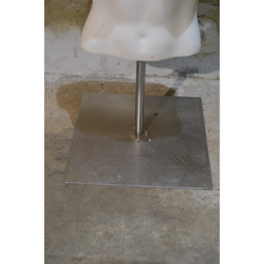 Witte kunststof damesbuste op RVS poot-2