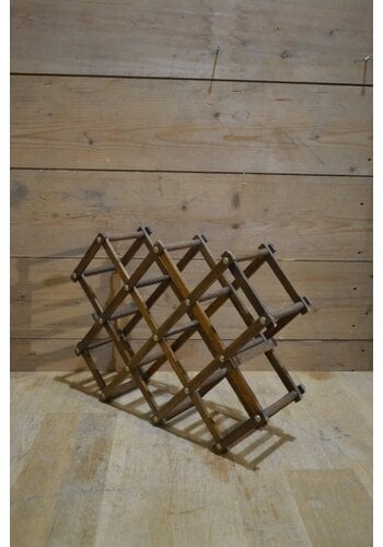 Houten flessenrek 10 flessen 