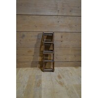 thumb-Vintage houten flessenrek in schaarmodel voor 10 flessen-6