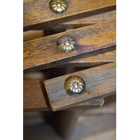 thumb-Vintage houten flessenrek in schaarmodel voor 10 flessen-8