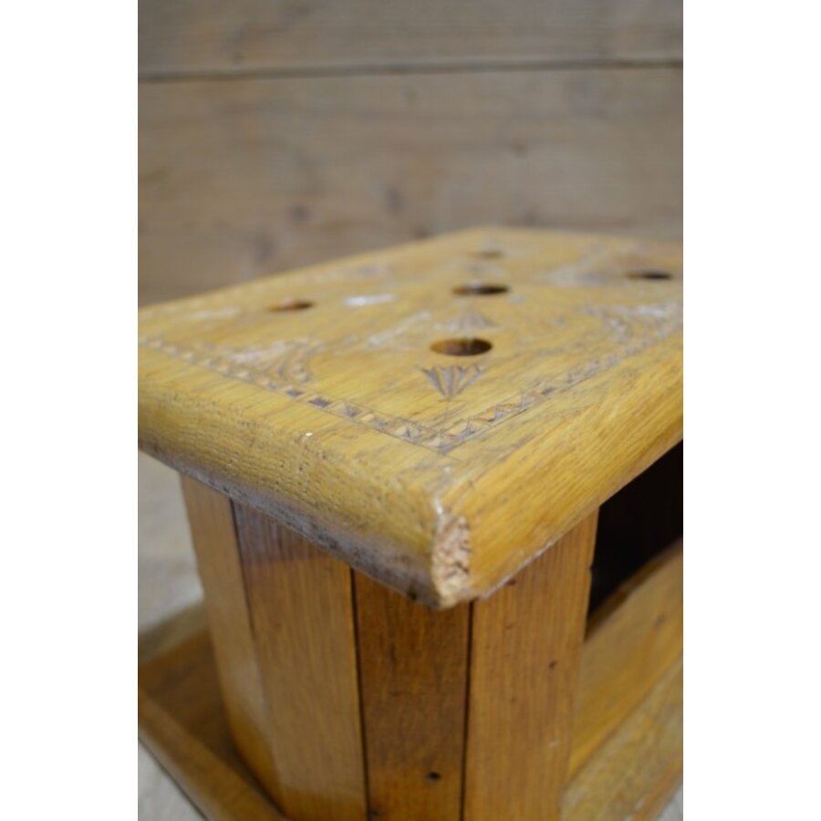 Houten voetenstoofje voor decoratie-6