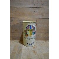 thumb-Groot rond vintage blik met luchtballonnen en zeppelins-1