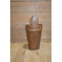 thumb-Ovale vintage houten paraplubak uit Beieren jaren 50-4