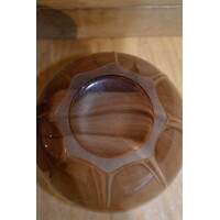thumb-Set van 2 bruine gemarmerde glazen vaasjes van dik glas-8