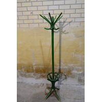 thumb-Vintage beukenhouten kapstok met 12 haken en parapluring-1