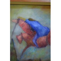 thumb-Olieverfschilderij Mithras bedwingt de stier - Boukje Veltman-2