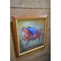 thumb-Olieverfschilderij Mithras bedwingt de stier - Boukje Veltman-4
