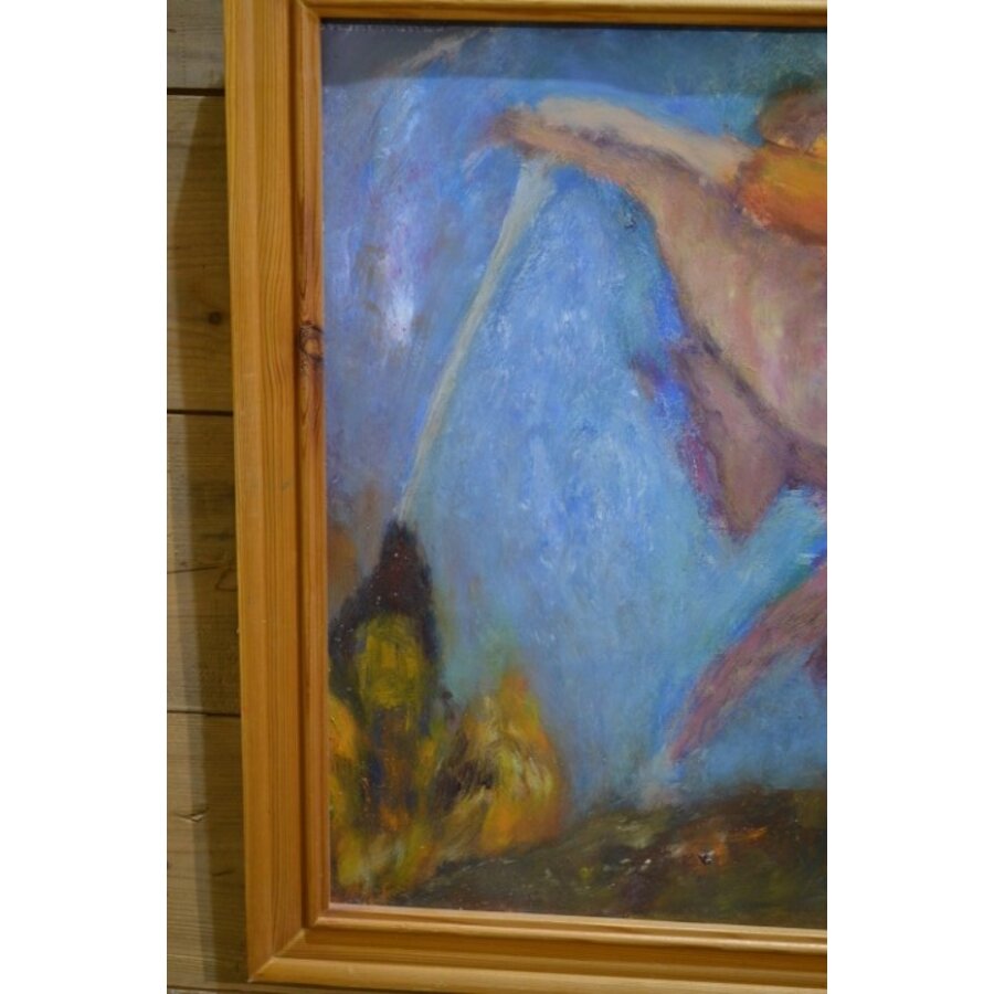 Olieverfschilderij vrouw te paard - Baukje Veltman 1997-2