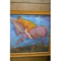 thumb-Olieverfschilderij vrouw te paard - Baukje Veltman 1997-3