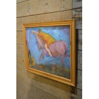 thumb-Olieverfschilderij vrouw te paard - Baukje Veltman 1997-4