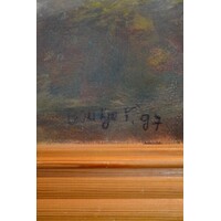 thumb-Olieverfschilderij vrouw te paard - Baukje Veltman 1997-8