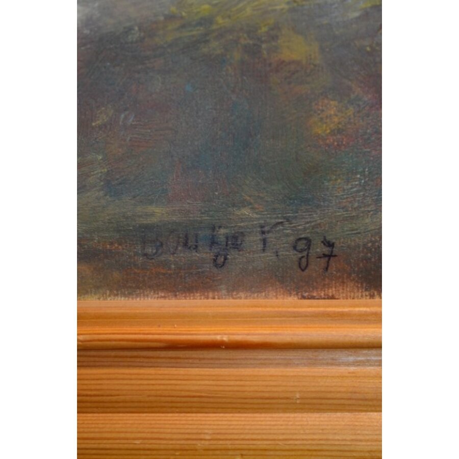 Olieverfschilderij vrouw te paard - Baukje Veltman 1997-8