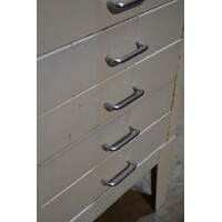 thumb-Vintage metalen ladenkastje met 8 ondiepe laden-6