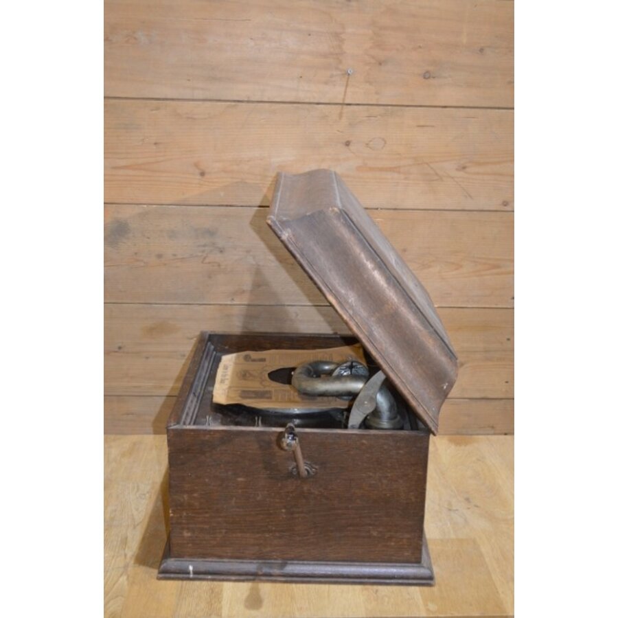 Antieke tafelgrammofoon His Master's Voice jaren 20-30-1