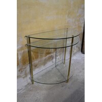 thumb-Glazen sidetable halfrond met goudkleurige poten-1