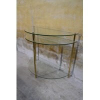 thumb-Glazen sidetable halfrond met goudkleurige poten-3
