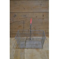 thumb-Vintage winkelmandje ijzerdraad rood kunststof-2