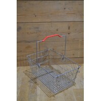 thumb-Vintage winkelmandje ijzerdraad rood kunststof-3