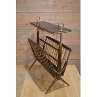 thumb-Mid-Century Modern lectuurbak tafeltje van mahonie-1