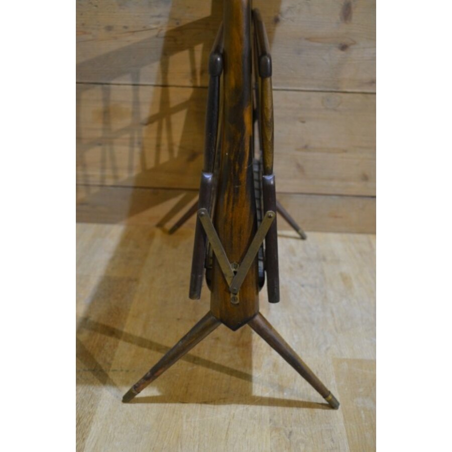 Mid-Century Modern lectuurbak tafeltje van mahonie-6