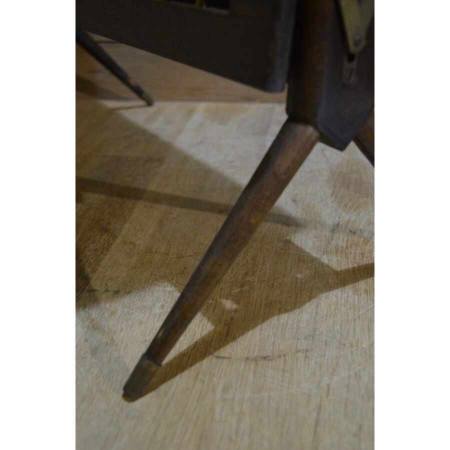 Mid-Century Modern lectuurbak tafeltje van mahonie-8