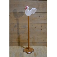 thumb-Houten wc-rolhouder met houten kip-1