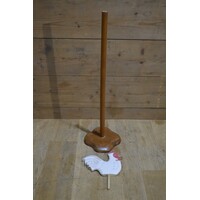 thumb-Houten wc-rolhouder met houten kip-5