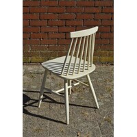 thumb-Vintage IKEA spijlenstoel van hout in klassiek creme-3