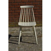 thumb-Vintage IKEA spijlenstoel van hout in klassiek creme-6