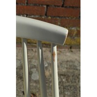 thumb-Vintage IKEA spijlenstoel van hout in klassiek creme-7