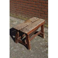 thumb-Geleefd houten timmermans werkbankje uit de jaren 50-1