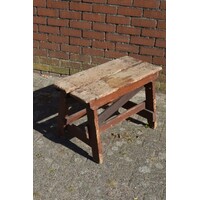 thumb-Geleefd houten timmermans werkbankje uit de jaren 50-3